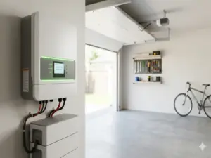 Eficienta Invertor solar hibrid cu sistem de stocare in baterii pentru back-up si independenta - XProduse Eco