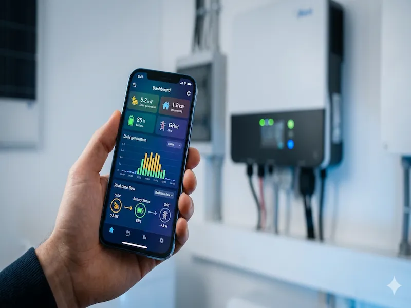 Monitorizare smart si eficienta invertor solar prin aplicatie mobila - XProduse Eco