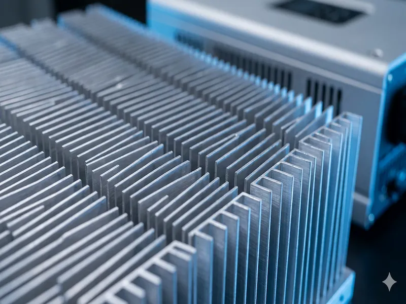 Sistem de racire eficient cu radiator din aluminiu pentru prelungirea vietii invertorului solar