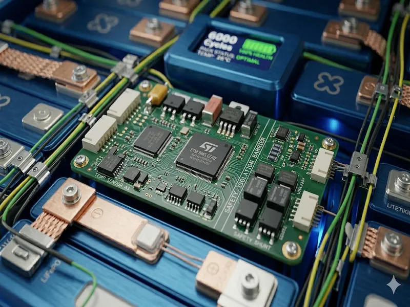 Sistem de management al bateriei BMS pentru protectia impotriva supraincalzirii