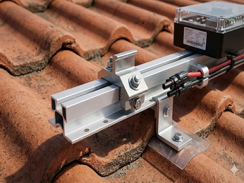 Profile de aluminiu si cleme de fixare pentru montaj sigur panouri solare